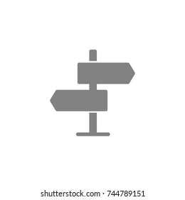 Signpost icon, Vector on white background