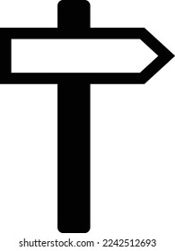 Signpost icon vector . Road Sign Arrow Icon Vector