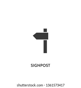 signpost icon vector. signpost sign on white background. signpost icon for web and app