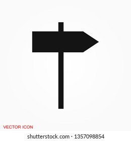 Signpost icon vector sign symbol for design