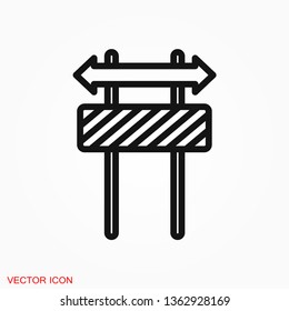 Signpost icon vector sign symbol for design