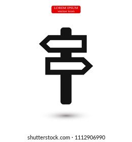signpost icon vector , stock vector illustration flat design style