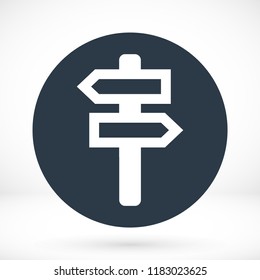 signpost icon vector , stock vector illustration flat design style
