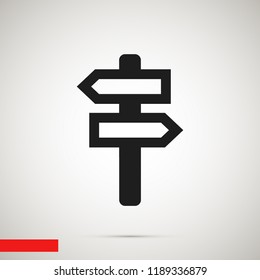 signpost icon vector , stock vector illustration flat design style