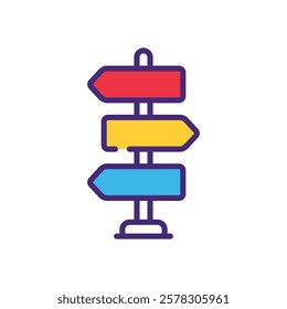 Signpost icon vector stock illustration