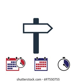 signpost icon vector , stock vector illustration flat design style