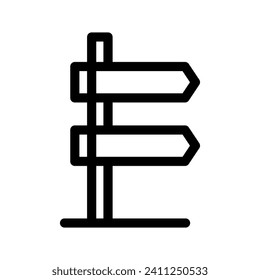 Signpost Icon Vector Symbol Design Illustration