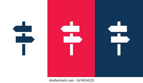 Signpost icon for web and mobile