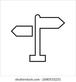 ícones signpost. vetor de linha simples