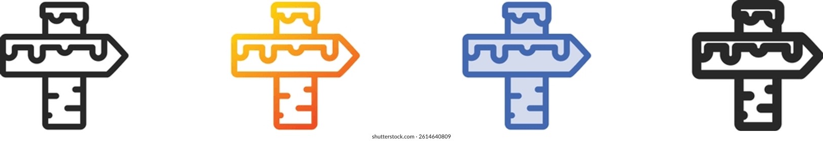 signpost icon.Thin Linear, Gradient, Blue Stroke and bold Style Design Isolated On White Background