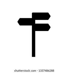 Signpost icon,vector illustration. Flat design style. vector signpost icon illustration isolated on White background, signpost icon Eps10. signpost icons graphic design vector symbols.