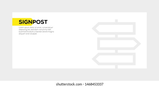 SIGNPOST AND ILLUSTRATION ICON CONCEPT