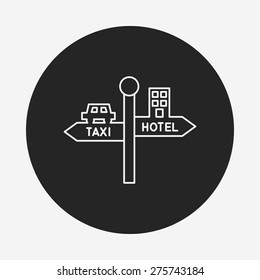 signpost line icon