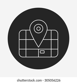 signpost line icon