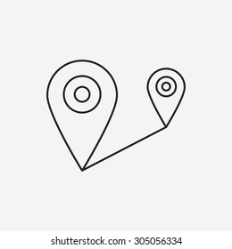 signpost line icon