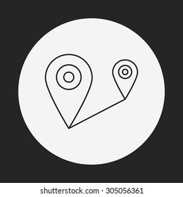 signpost line icon