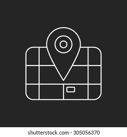 signpost line icon