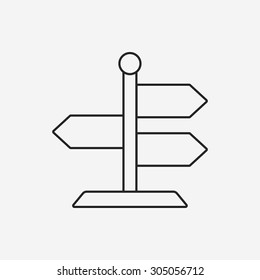 signpost line icon