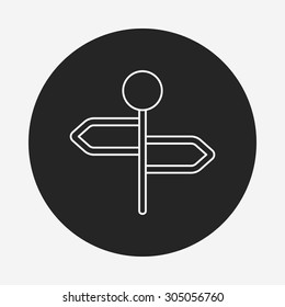 signpost line icon