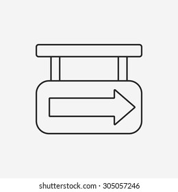 signpost line icon