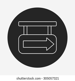 signpost line icon