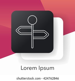 signpost line icon