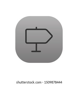 Signpost  - Line Vector Icon
