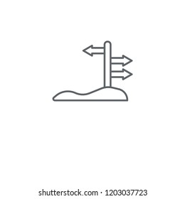 Signpost linear icon. Signpost concept stroke symbol design. Thin graphic elements vector illustration, outline pattern on a white background, eps 10.