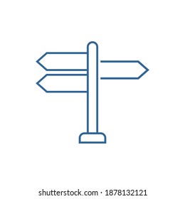 Plantilla vectorial de diseño del logotipo de la señal, concepto de diseño del logotipo exterior, símbolo de icono