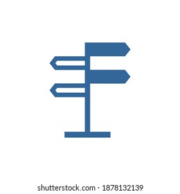 Signpost logo design vector template, Outdoor logo design concept, Icon symbol