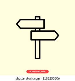 Signpost modern vector style. Signpost icon for web and app. Signpost icon concept. Signpost icon.