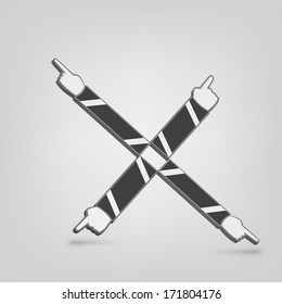 signpost on gray background