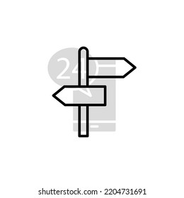 Signpost, pointer concept line icon. Simple element illustration. Signpost, pointer concept outline symbol design.