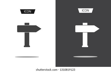 Signpost, pointer icon vector isolated on white background.