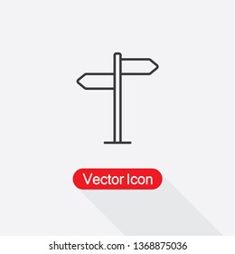 Signpost Pointer Icon,Signpost Icon Vector Illustration Eps10
