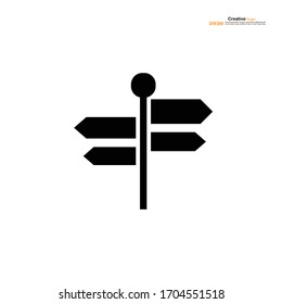 Signpost, pointer line icon, outline vector sign, linear style pictogram isolated on white background. Symbol, logo illustration.vector illustration.