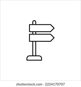 Señal, icono de línea de puntero, signo de vector de contorno, pictograma de estilo lineal aislado en fondo blanco