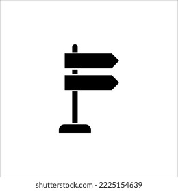 Signpost, pointer line icon, outline vector sign, linear style pictogram isolated on white background