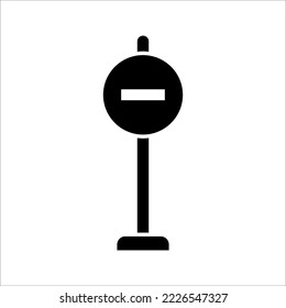 Signpost, pointer line icon, outline vector sign. vector illustration on white background.