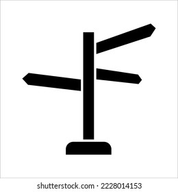 Signpost, pointer line icon, outline vector sign. vector illustration on white background.