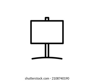 Signpost, Road Sign Icon Vector Design Template. Road sign line icon. Signpost outline linear symbol. Travel pointer. Vector isolated on the white background.