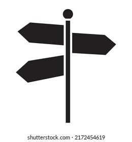 Signpost, Road Sign Icon Vectordesign-Vorlage
