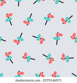 Signpost seamless pattern. Suitable for backgrounds, wallpapers, fabrics, textiles, wrapping papers, printed materials, and many more. - Powered by Shutterstock - Get 15% off with code: PIKWIZARD15