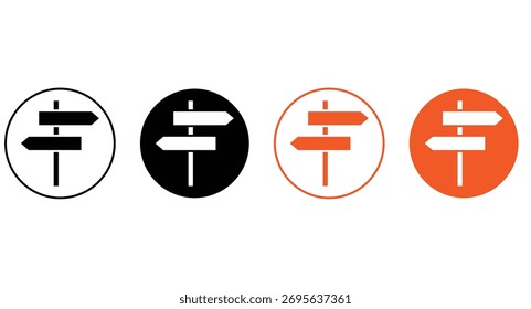 Wegweiser einfach minimalistisch Vektor Symbol.