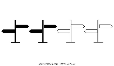 Signpost simple minimalist Vector icon.