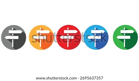 Signpost simple minimalist Vector icon.