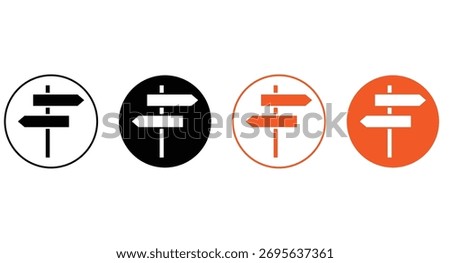 Signpost simple minimalist Vector icon.