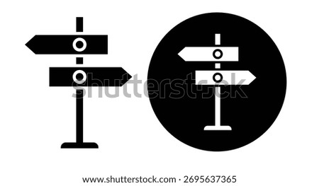 Signpost simple minimalist Vector icon.