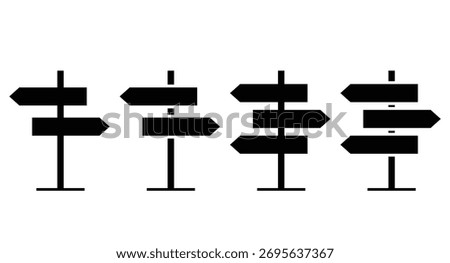 Signpost simple minimalist Vector icon.