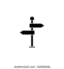 Signpost solid icon, navigation & road sign, vector graphics, a filled pattern on a white background, eps 10.